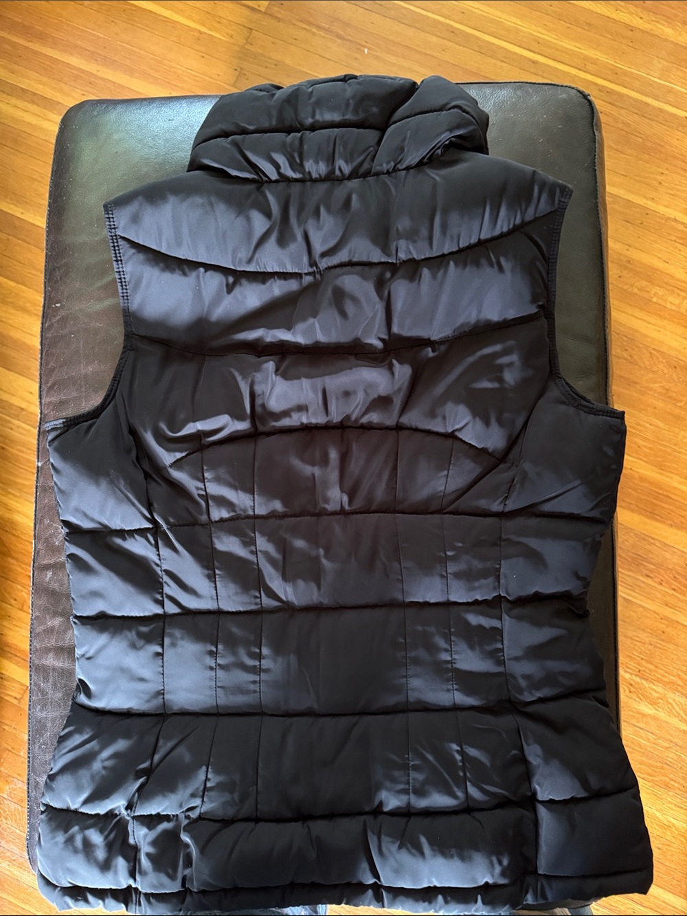 Calvin Klein Black Quilted Puffer Vest with Gold Zippers - Picture 3 of 3